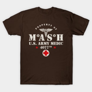 MASH 4077 Vintage Logo T-Shirt